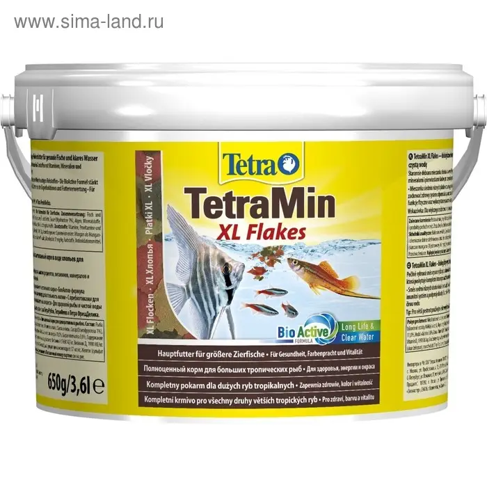 Корм TetraMin XL для рыб, 3.6 л., крупные хлопья, ведро