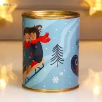 Подарок носки в банке "Носочки для любимой, самые тёплые" (внутри носки женские, цвет белый)