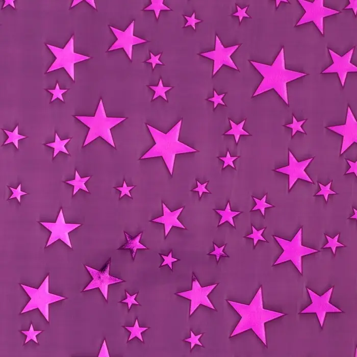 Пленка голография «Звёзды», фиолетовый, 70×100 см