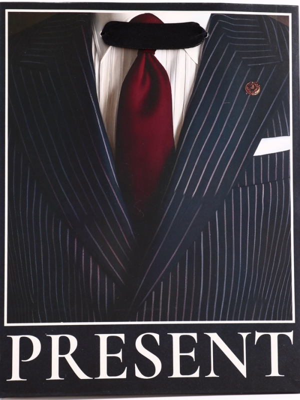 Пакет подарочный вертикальный "Мужской", 18 х 23 х10 см