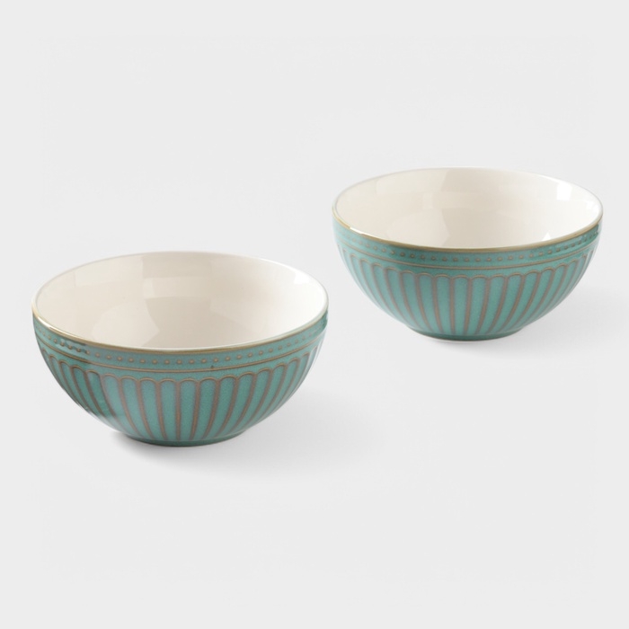 Набор салатников 2 шт Доляна Набор салатников 2 шт Доляна "Винтаж" 15х15х6,5 см, цвет синий