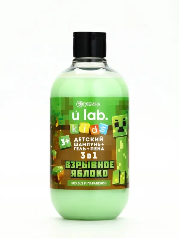 Детский шампунь-гель-пена 3в1, 500 мл, аромат взрывное яблоко Детский шампунь-гель-пена 3в1, 500 мл, аромат взрывное яблоко