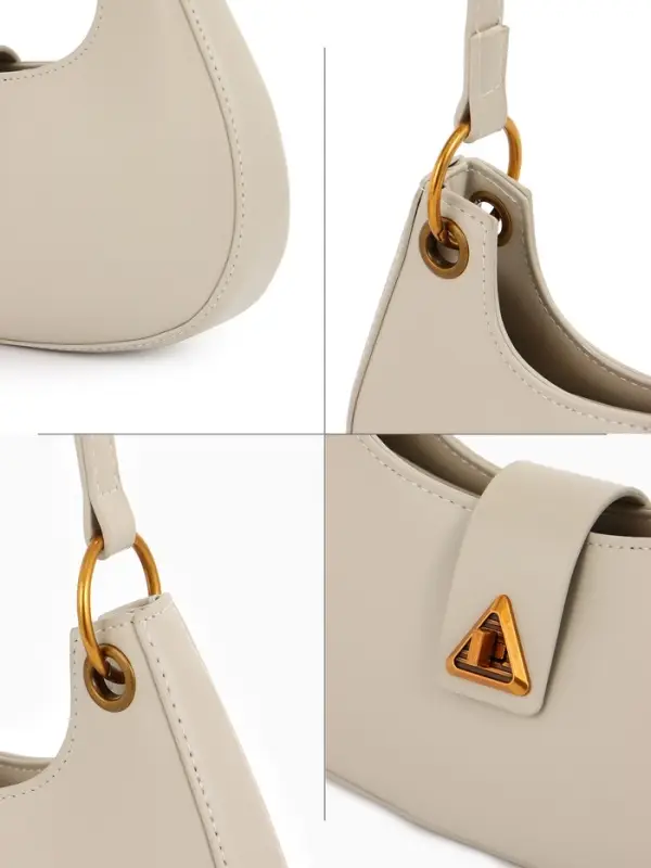 Сумка женская багет TEXTURA на молнии, 30&times;5&times;17 см, молочная