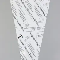 Пакет цветочный Конус, белый, 28&times;9&times;44 см&plusmn;1 см