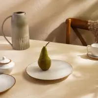 Тарелка SL Home &laquo;Волна в камне&raquo;, d=25.5 см, фарфор, белая