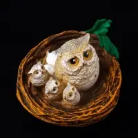 Фигурка полистоун &laquo;Совушки в гнезде&raquo;, 7.5&times;10&times;9.2 см