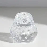 Подсвечник стекло на 1 свечу "Бутон. Лёд" прозрачный d=3,5 см 6х6х6 см