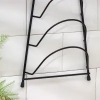 Подставка для крышек подвесная, 19.5&times;9&times;46 см, чёрная