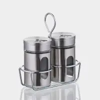 Набор для специй "Стиль" 2 шт, на подставке, 130 мл Набор для специй "Стиль" 2 шт, на подставке, 130 мл