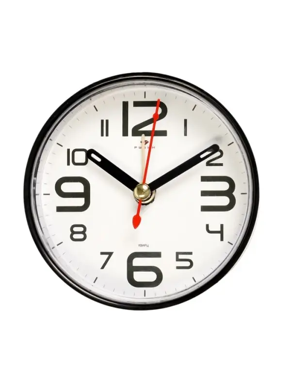 Будильник-часы настольные &laquo;Классика&raquo;, 8&times;8 см, от батарейки АА, чёрный