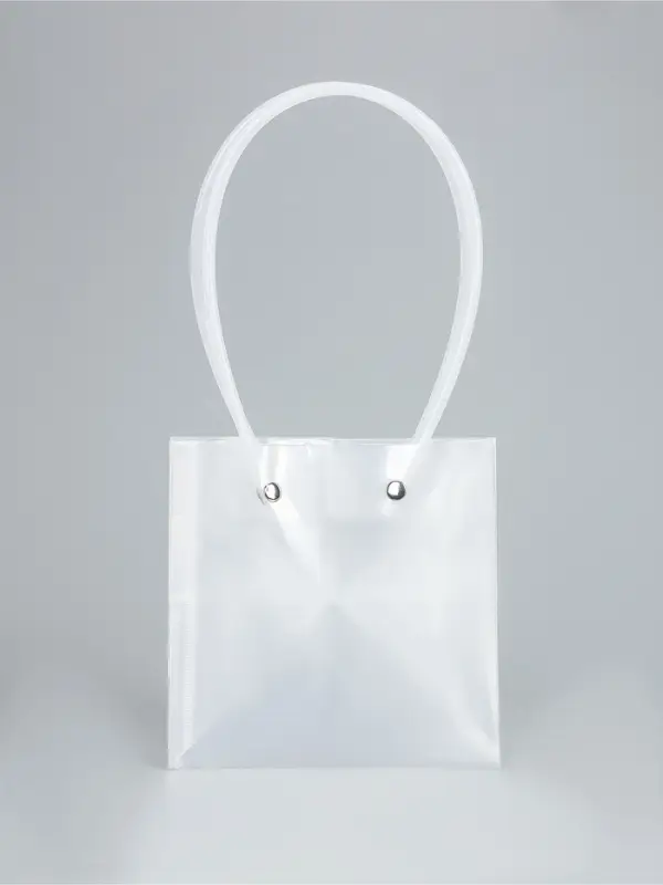 Пакет подарочный с квадратным дном, прозрачный, 13&times;13&times;13 см