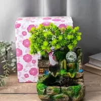 Фонтан настольный &laquo;Домик у пруда&raquo;, 13&times;17&times;27 см, с подсветкой
