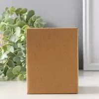 Шкатулка керамика с золотой линией "Птичка" 7х7х9 см