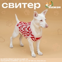 Свитер "ILOVEYOU", M (ДС 26, ОШ 26, ОГ 28-46 см)