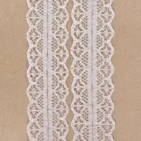 Кружево капроновое, 30 мм &times; 10 &plusmn; 1 м, цвет белый