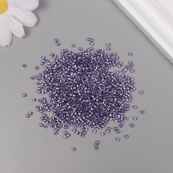 Бисер стекло 11/0  Бисер стекло 11/0 "Цилиндр. Сиреневый глянец" 10 гр