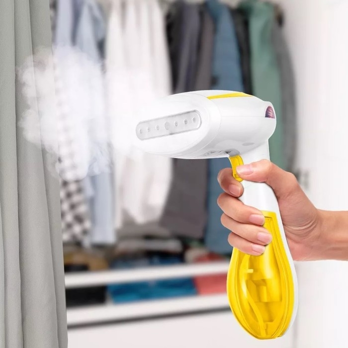 Отпариватель Kitfort КТ-9192-3, ручной, 1300 Вт, 120 мл, 20 г/мин, бело-жёлтый Отпариватель Kitfort КТ-9192-3, ручной, 1300 Вт, 120 мл, 20 г/мин, бело-жёлтый