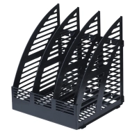 Лоток вертикальный 240мм 3 отделения сборный черный