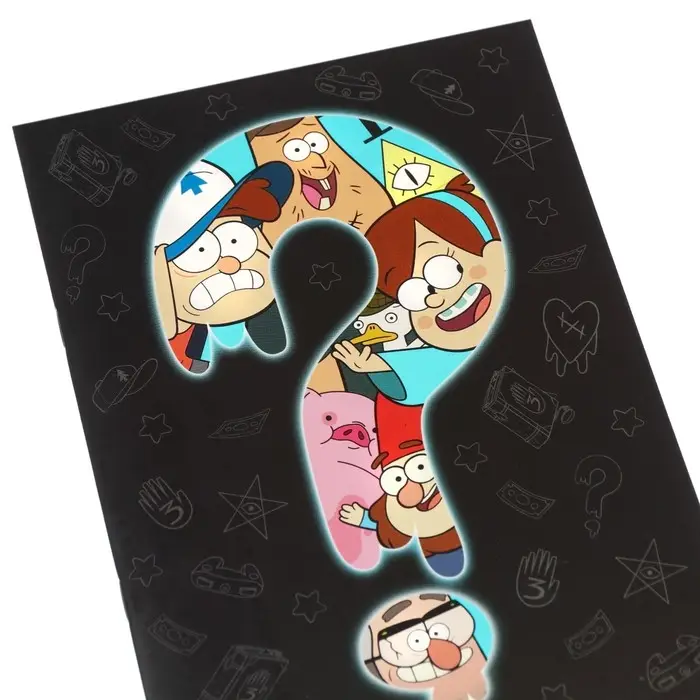 Блокнот А5, 40 листов, на скрепке, в точку, УФ-лак, &laquo;Гравити Фолз&raquo;