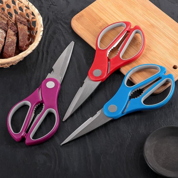 Ножницы кухонные Доляна «Генри», 23 см, цвет МИКС Ножницы кухонные Доляна «Генри», 23 см, цвет МИКС