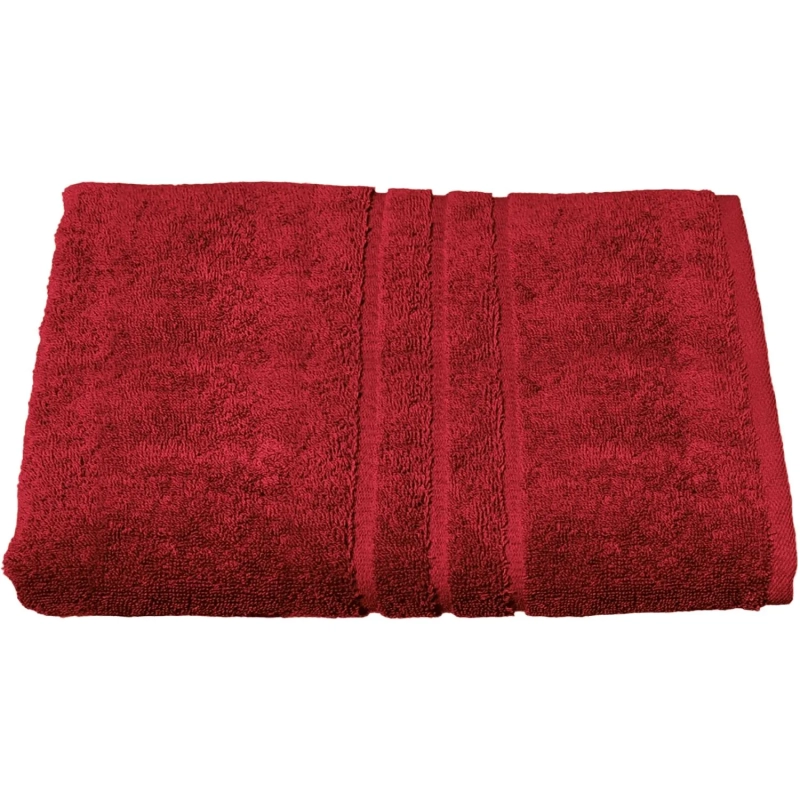 Полотенце махровое Luscan/бордюр 450г/м2, 70х140, бордо