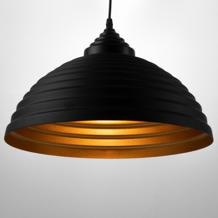 Светильник BayerLux "Купол" 1x40Вт E27 черно-золотой 40х40х22-122 см