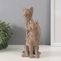 Фигурка полистоун &laquo;Две кошечки&raquo;, беж, 11.5&times;10.8&times;22.5 см