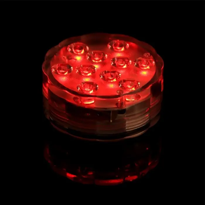 Светильник подводный с ПДУ, 10 LED, 3 Вт, IP68, RGB, от батареек 3хAAA