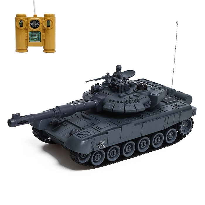 Танк радиоуправляемый, масштаб 1:28, с аккумулятором, световые и звуковые эффекты, цвет серый Танк радиоуправляемый, масштаб 1:28, с аккумулятором, световые и звуковые эффекты, цвет серый
