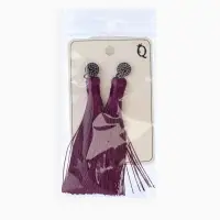 Серьги &laquo;Кисти&raquo; гармония, фиолетовые, L кисти 8.5 см