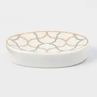 Набор аксессуаров для ванной комнаты Доляна &laquo;Сицилия&raquo;, 3 предмета, дозатор 350 мл, мыльница, стакан