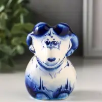 Фигурка фарфор &laquo;Баран Лёня&raquo;, 8.5 см, гжель