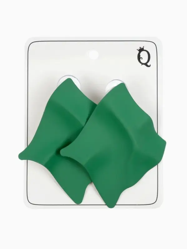 Серьги металл &laquo;Яркость&raquo;, ромб, тёмно-зелёные