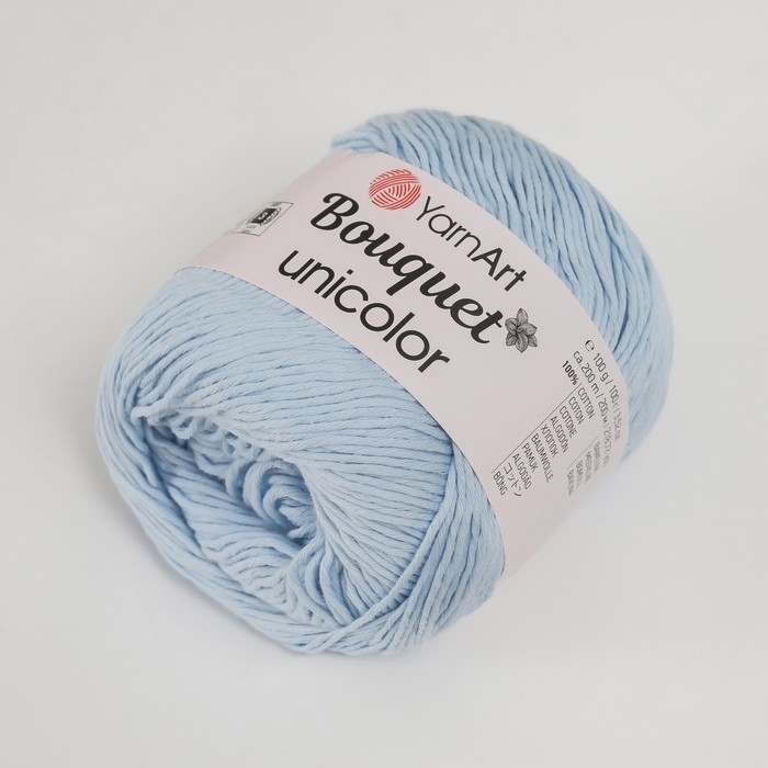 Пряжа Пряжа "Bouquet Unicolor" 100% хлопок 200м/100г (3225 перванш)