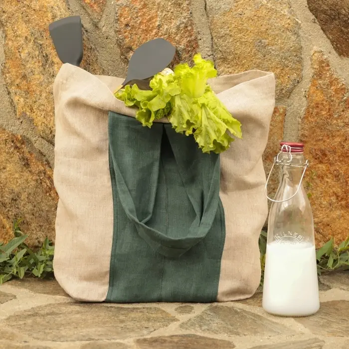 Сумка шоппер с ручками SL HOME Linen shopper, 50&times;50 см, 100% лён, 200 г/м2