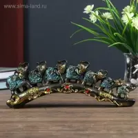 Сувенир полистоун "Семь слонов в синей попоне с кистями и зеркалами на бивне" 10х5,5х28 см Сувенир полистоун "Семь слонов в синей попоне с кистями и зеркалами на бивне" 10х5,5х28 см