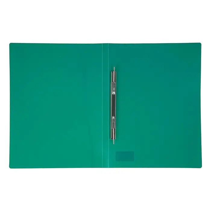 Папка с пружинным скоросшивателем А4, 500 мкм, корешок 15 мм, Calligrata, до 100 листов, зелёная