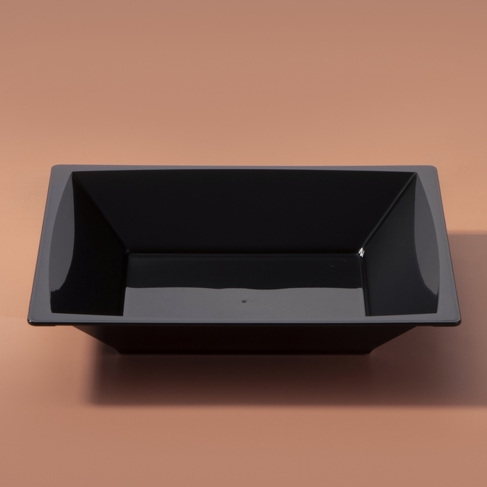 Тарелка пластиковая одноразовая, 17,2×17,2 см, квадратная, глубокая, МИКС