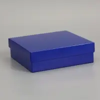 Коробка складная, крышка-дно, синяя, 20 х 20 х 6 см
