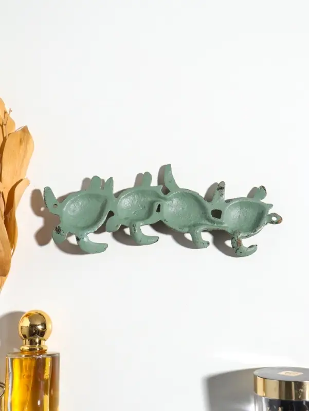 Крючки настенные &laquo;Четыре черепахи&raquo;, ключница декоративная, чугун, 21.5&times;7&times;2 см