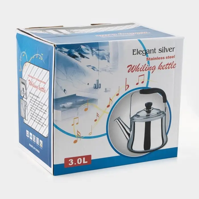 Чайник &laquo;Чайковский&raquo;, 3 л, нержавеющая сталь, хромированный