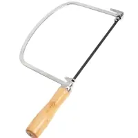 Лобзик ручной ТУНДРА, деревянная рукоятка, в комплекте пилки, 130 мм