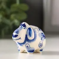 Фигурка фарфор &laquo;Боря барашек&raquo;, 4 см, гжель