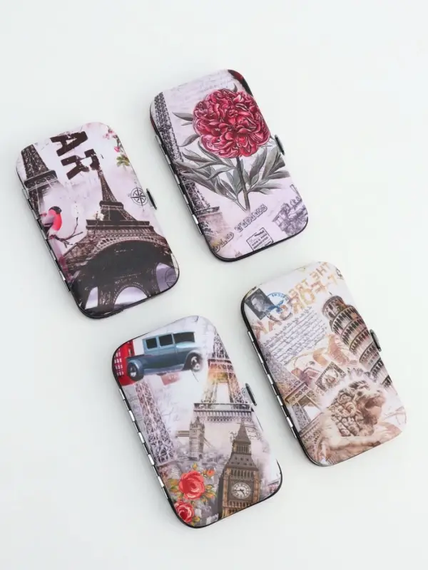 Набор маникюрный &laquo;Пейзаж&raquo;, 6 предметов, в футляре, МИКС