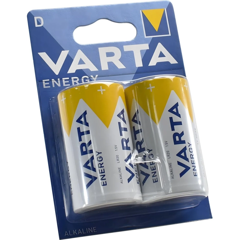 Батарейка Varta ENERGY LR20 D 2шт/бл Alkaline 1.5V (4120) (4120229412)