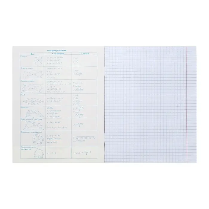 Тетрадь предметная 48 листов в клетку &laquo;Тетрадочка.Геометрия&raquo;, обложка мелованный картон