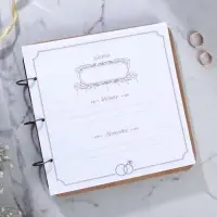 Книга пожеланий на свадьбу, в деревянной обложке &laquo;Цветы&raquo;