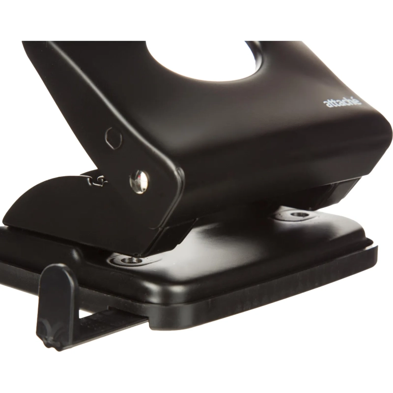 Дырокол металлический Attache до 40 листов, с линейкой, цвет черный