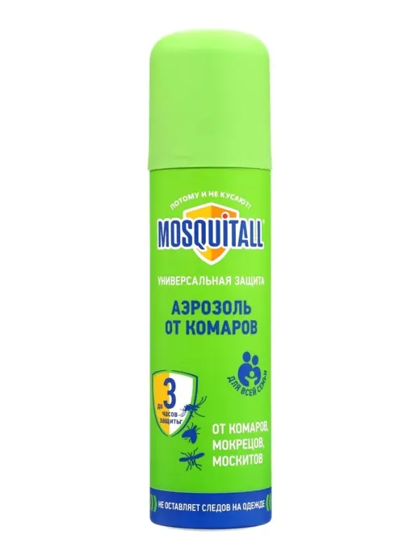 Аэрозоль репеллентный от комаров MOSQUITALL, универсальная защита, 150 мл