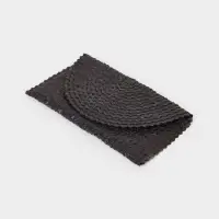 Сумка клатч плетёная из пальмового листа, 28&times;16&times;2 см, чёрная